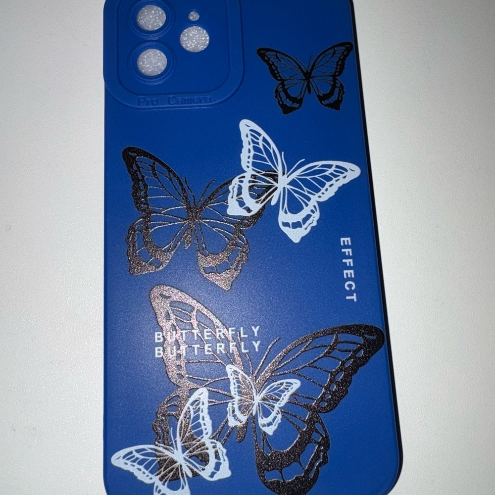 SHEIN Blue Butterfly Phone Case